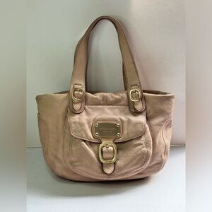 Michael Kors Hudson DownTown Pink Pebbled Leather Tote Bag